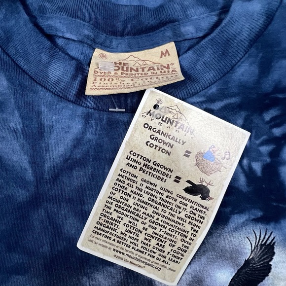 Vtg 90's The Mountain MD Blue Tie Dye Lighthouse Eagles Ocean Nature NWT - Picture 7 of 11
